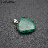 Malachite Metal Clasps Pendant Gemstone Fine Jewelry Necklace DIY Supplies