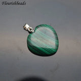 Malachite Metal Clasps Pendant Gemstone Fine Jewelry Necklace DIY Supplies