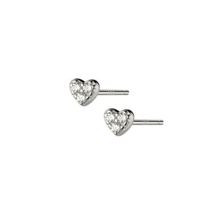925 Silver Heart Stud Earrings|Women's Jewelry