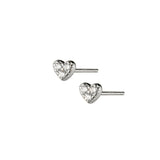925 Silver Heart Stud Earrings|Women's Jewelry