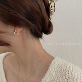 Heart Stud Earrings for Teens Modern Women's Piercing Ear Earrings Pair