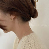 Heart Stud Earrings for Teens Modern Women's Piercing Ear Earrings Pair