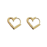 Heart Stud Earrings for Teens Modern Women's Piercing Ear Earrings Pair