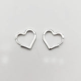 Heart Stud Earrings for Teens Modern Women's Piercing Ear Earrings Pair