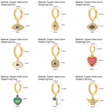 Heart Evil Eye Hoop Earrings for Women