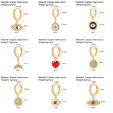 Heart Evil Eye Hoop Earrings for Women