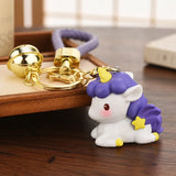 Heart Unicorn Keychain for Women Girls Rainbow Unicorn Key Ring