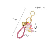 Rainbow Unicorn Keychain for Women Girls Resin Bag Pendant