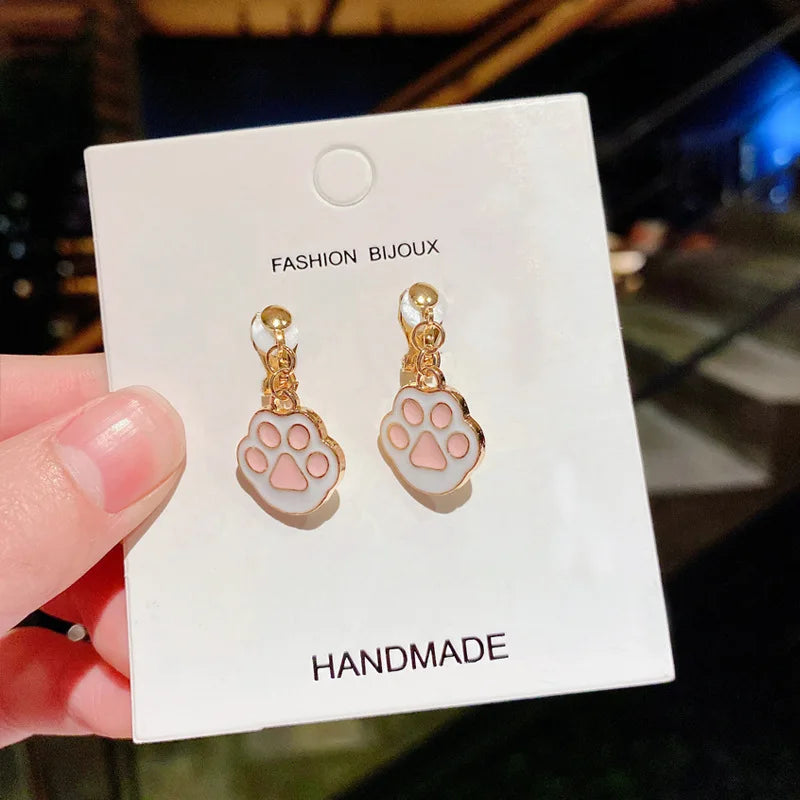 Cartoon Ear Pins for Girls Children Earrings