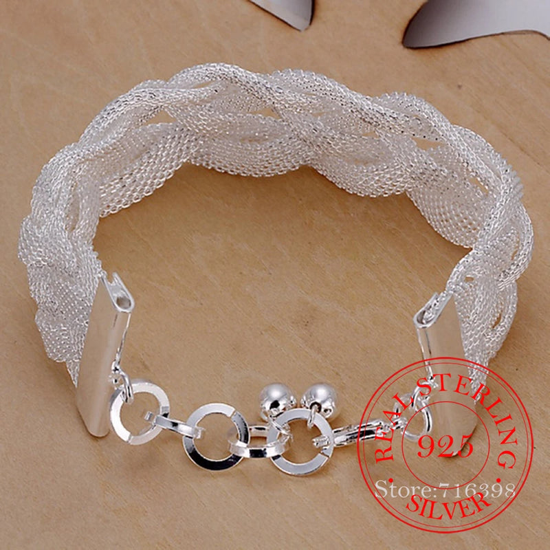925 Silver Chain Bracelet Women