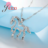 CZ Crystal Pendant 925 Sterling Silver Jewelry Set for Women Girls Wedding