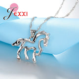 CZ Crystal Pendant 925 Sterling Silver Jewelry Set for Women Girls Wedding