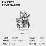 Honey Bear Bead Women Jewelry S925 Sterling Silver Charm