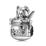 Honey Bear Bead Women Jewelry S925 Sterling Silver Charm
