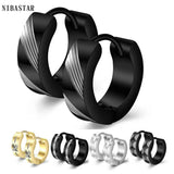 Men's Punk Stainless Steel Small Hoop Earrings