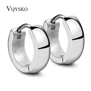 Hoop Earrings Silver Plated Stainless Steel Metal Party Accessories