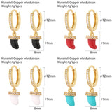 Enamel Ice Cream Hoop Earrings Women Dangle Charm Ear Rings