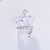 Wind Crown Star Zircon Small Collar Pin Anti-light Button