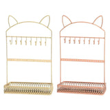 Jewelry Display Stand w/ 8 Hooks - Multipurpose Necklace Earring Rings