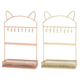 Jewelry Display Stand w/ 8 Hooks - Multipurpose Necklace Earring Rings