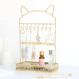 Jewelry Display Stand w/ 8 Hooks - Multipurpose Necklace Earring Rings