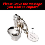 3D Toilet Keychain Mini Keyring Gift Decor Funny Gift Car Styling