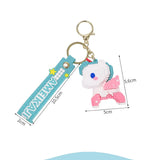 Unicorn Pixel Block Keychain Decoration Pendant Gift