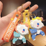Unicorn Pixel Block Keychain Decoration Pendant Gift