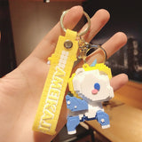 Unicorn Pixel Block Keychain Decoration Pendant Gift