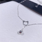 925 Silver Kitten Anklet for Women - Cute Cat Design Jewelry
