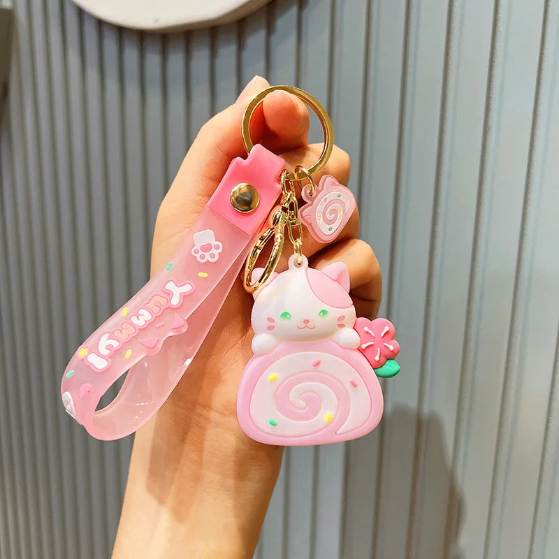 Silicone Kitten Doll Key Chain Pendant Backpack Pendant