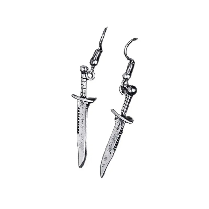 Vintage Goth Punk Dangle Drop Earrings Halloween Jewelry