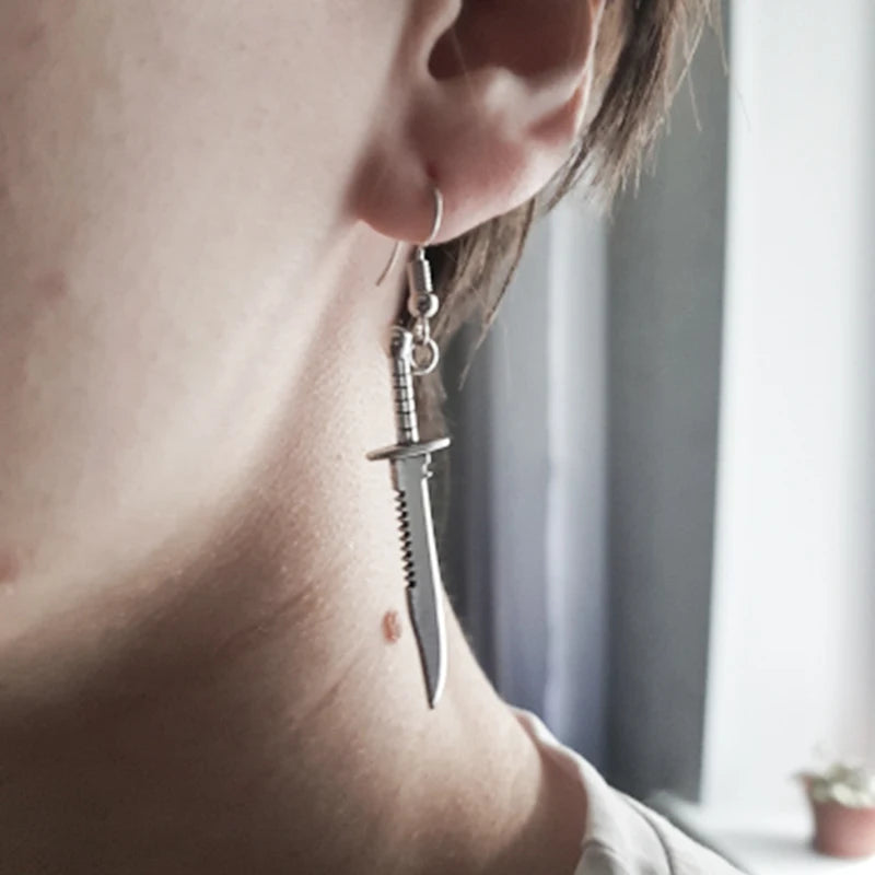 Vintage Goth Punk Dangle Drop Earrings Halloween Jewelry