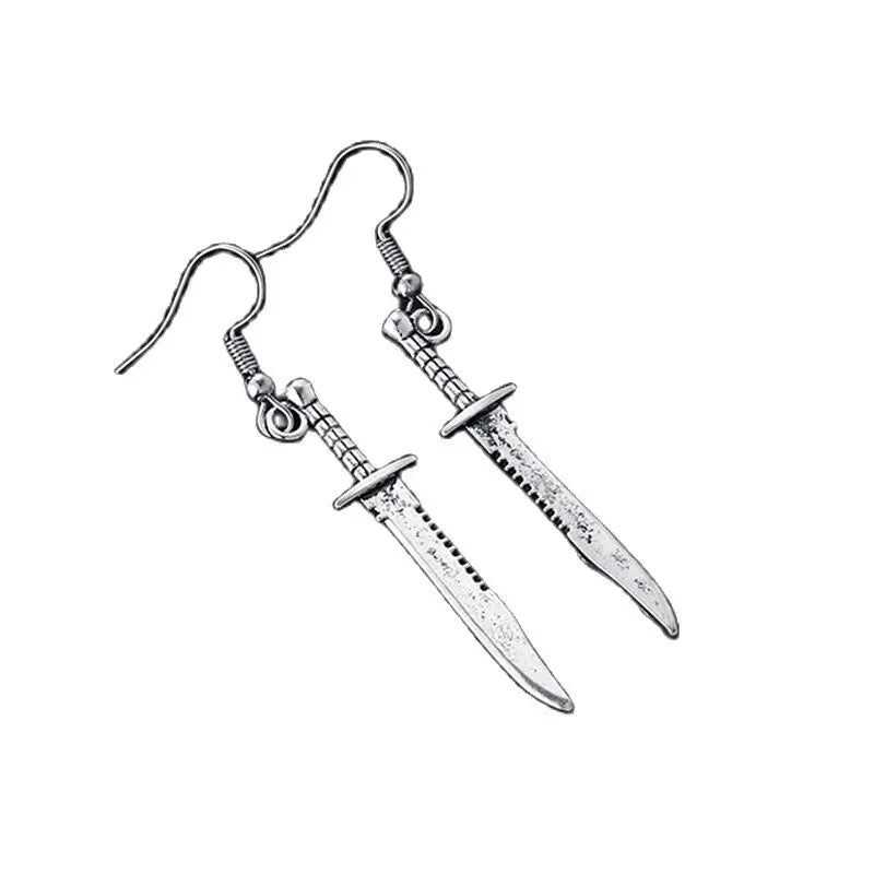 Vintage Goth Punk Dangle Drop Earrings Halloween Jewelry