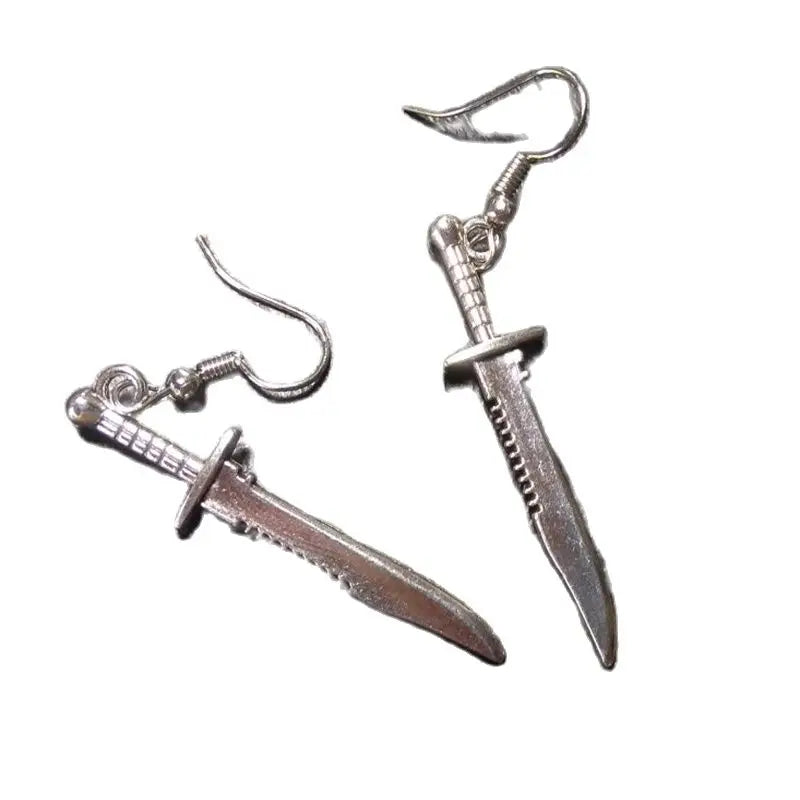 Vintage Goth Punk Dangle Drop Earrings Halloween Jewelry