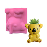 Koala Flowerpot UV Epoxy Mold Succulents Vase Plant Pot DIY Crafts