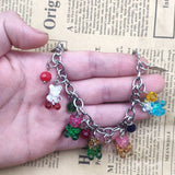 Colorful Candy Bear Charm Bracelet Women Gift