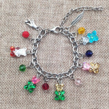 Colorful Candy Bear Charm Bracelet Women Gift
