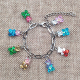 Colorful Candy Bear Charm Bracelet Women Gift