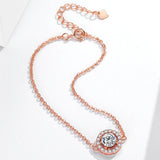 Lab Diamond Bracelet 925 Sterling Silver Chain Bangle For Women