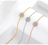Lab Diamond Bracelet 925 Sterling Silver Chain Bangle For Women