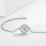 Lab Diamond Bracelet 925 Sterling Silver Chain Bangle For Women