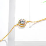 Lab Diamond Bracelet 925 Sterling Silver Chain Bangle For Women