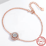 Lab Diamond Bracelet 925 Sterling Silver Chain Bangle For Women