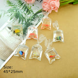 Landscape Fish Charms for Earrings Bracelets DIY Pendants