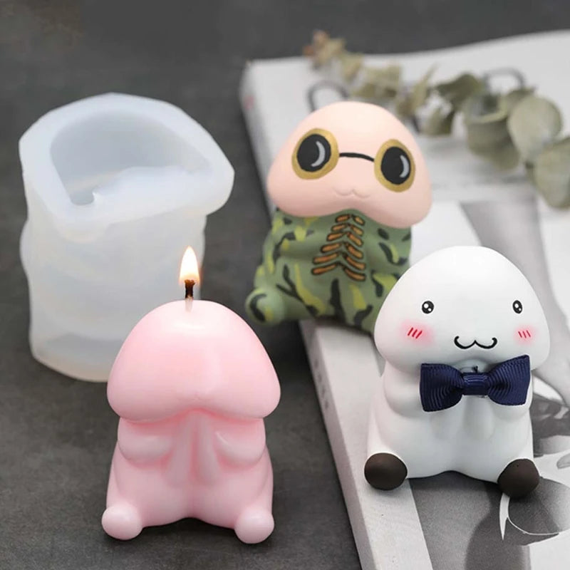 Penis Chocolate Candles Silicone Molds - Funny Sex Pendant Resin Mold