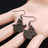 Little Ghost Metal Dangle Earrings Stainless Steel Drop Earrings