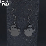 Little Ghost Metal Dangle Earrings Stainless Steel Drop Earrings
