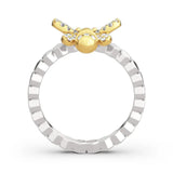Golden Bee Thin Rings for Woman Party Finger Female Delicate Wedding Jewelry