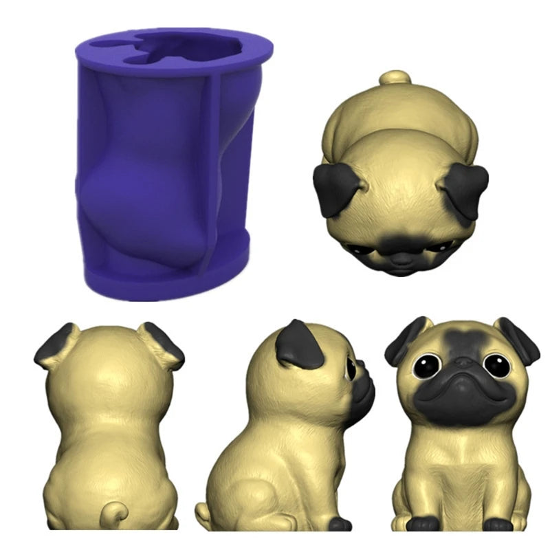 Pug Dog Home Decor Epoxy Resin Mold DIY Crafts